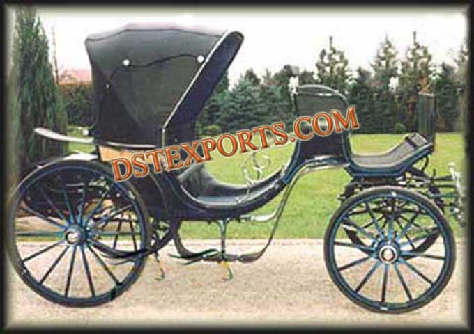Black Two Seater Carriage For Sale