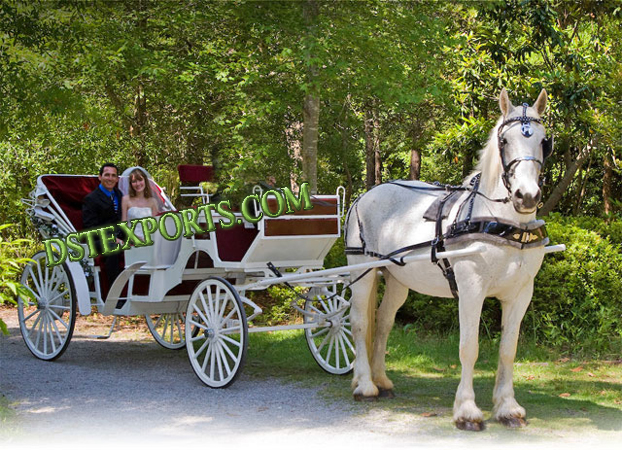 Victoria White Horse Drawn Carriages
