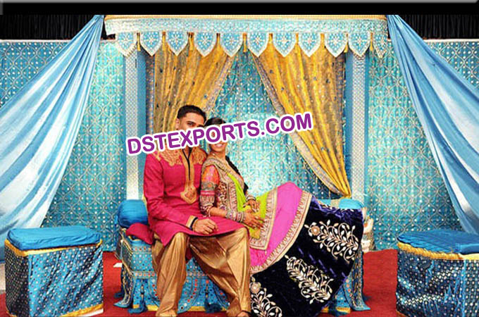Wedding Embroidered Garba Backdrop Curtains