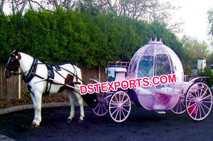 Australian Wedding Pink Cinderella Horse Carriage