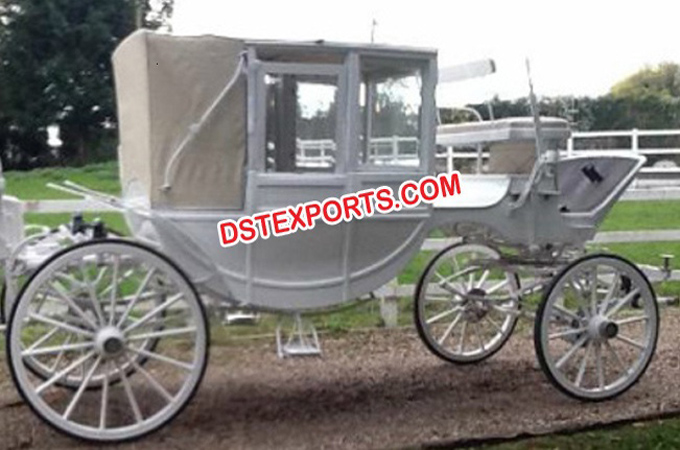Elegent Wedding Horse Drawn Covered Carriage