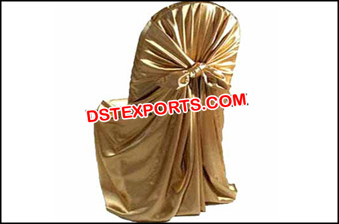 Wedding Deginer Golden Silk Chair Cover