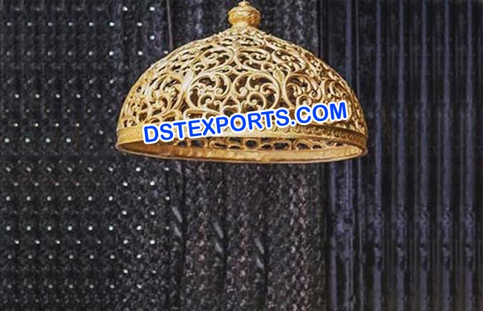 Wedding Golden Carved Chattar Decors