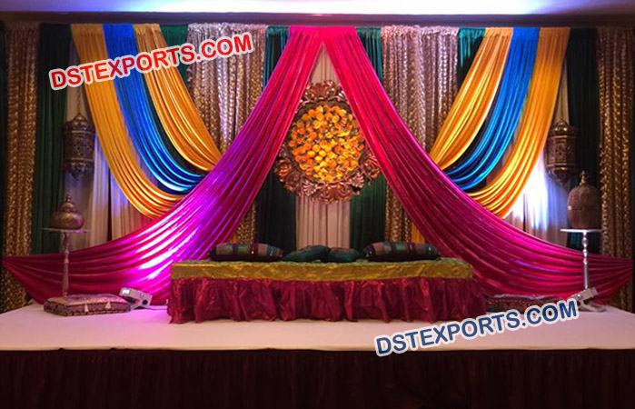 Indian Wedding Pleeted Backdrop Curtains