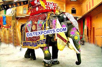 Decorated Elephant Horse Costume