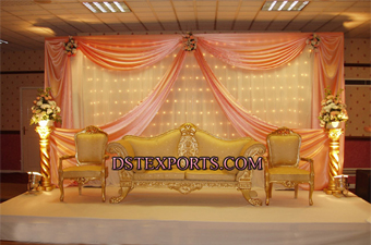Latest Asian Wedding Gold Love Sofa set
