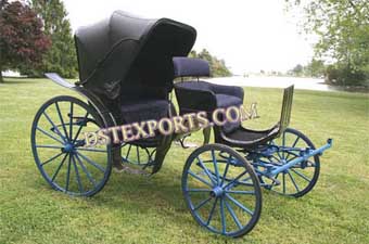 Beautiful Black Two Seater Carriages