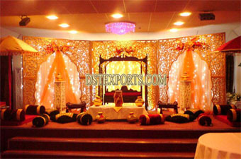 New Asian Wedding Carved Stage With Swing