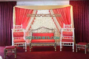 Indian Wedding Stage Set With Furniture