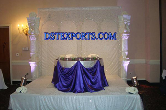 Latest Indian Wedding Decorated Silver Stage