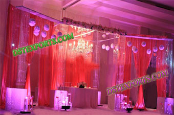 Wedding Latest Hanging Crystal Stage Set