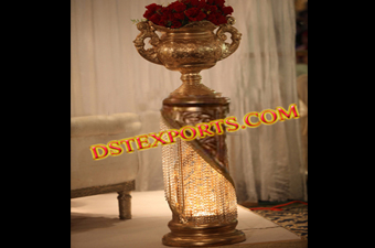 Wedding Decoration Crystal Pillar With Flower Pot