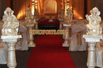 Wedding Beautiful Aisleyway Ganesha Pillars Set