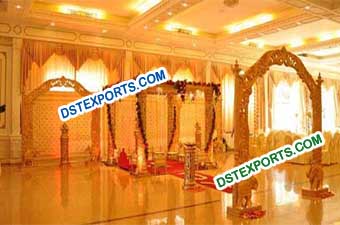 Newly Wedding Hand Carved Wooden mandap