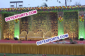 Indian Wedding Carved Panels Backdrop