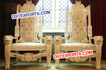 Wedding Lavish Bride Groom Lion Chairs
