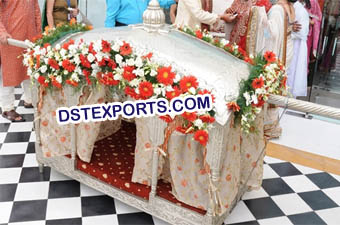 Royal Indian Wedding Decor Silver Palki