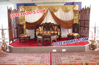 Muslim Mehndi Antique Furniture Stage