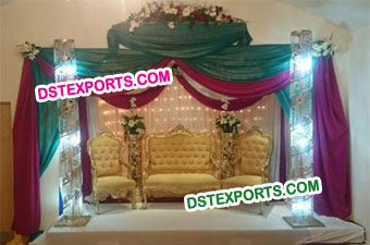 Indian Wedding Crystal Stage