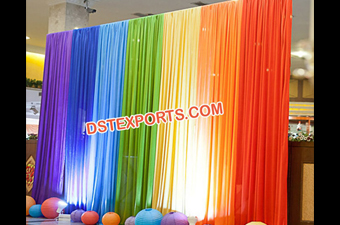 Wedding Stage Rainbow Backdrop Curtains