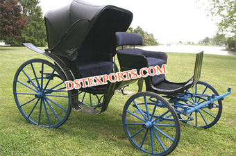 New Black Victoria Two Seater Carriage