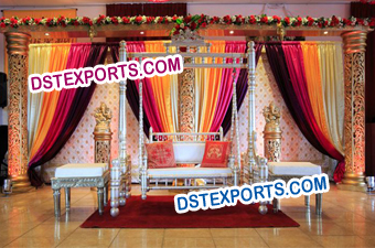 Indian Wedding Mehndi Stage Decor