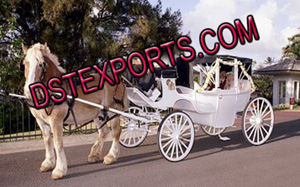 New Wedding Covered Horse Drawn Carriage