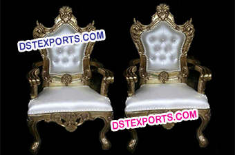 Asian Wedding Gold Brass Metal Chairs