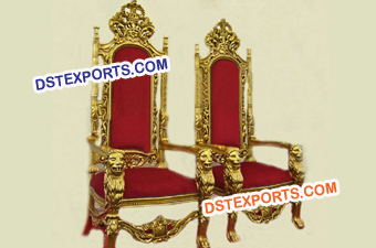 Golden Lion Crown Chair Set For Wedding