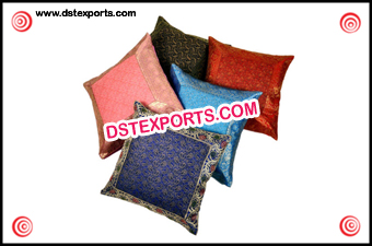 Indian Wedding Decorated Silk Cushion Covers