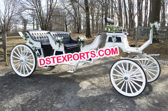 Wedding White Limousine Carriage