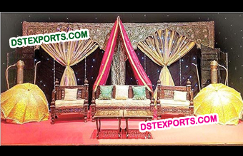 Pakistani Wedding Mehandi Stage Decor