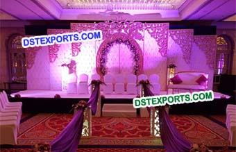 South Asian Wedding Leather Tufted Panels