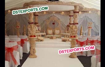 Indian Wedding Wooden Mandap