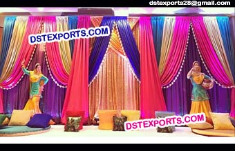 Colourful Wedding Stage Backdrop Curtain