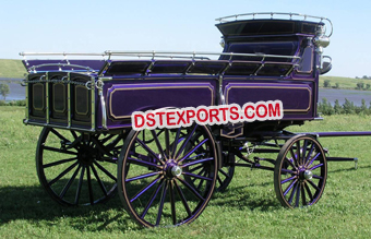 Purple Funeral Horse Drawn Carriage