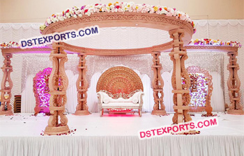 Gorgeous Look Wooden Carved Mandap