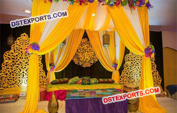 Indian Wedding Mehndi Stage Decoration Canopy