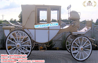 Latest English Wedding White Horse Carriage