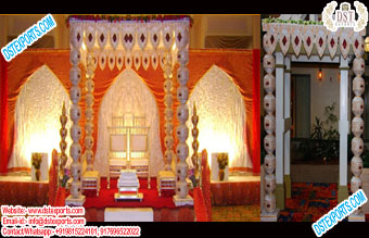 Traditional Indian Wedding Pot Pillars Mandap