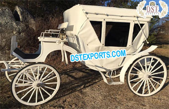 Stylish White Victoria Horse Carriage/Buggy