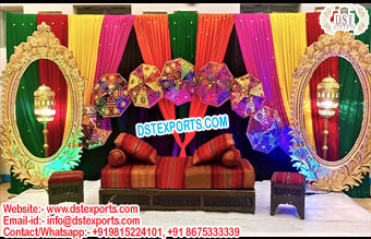 Muslim Walima Sangeet Stage Decoration Props