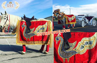 Wedding Horse Costume with Peacock Design