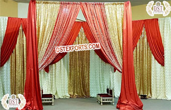 Glittering Sequin Backdrops For Wedding Mandap