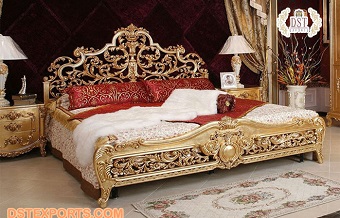 Royal Maharaja King Size Bed With Nightstands