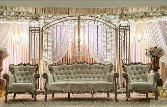 Muslim Wedding Stage Bride Groom Sofa Set