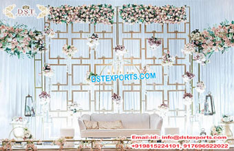 Exquisite South Asian Wedding Candle Wall Stage