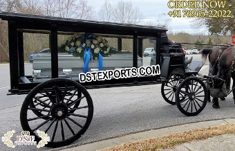 Black Horse Drawn Carriages For Funerals