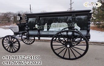Victorian Black Funeral Horse Carriage Manufacture