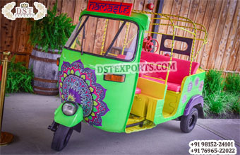 Splendid Bride Groom Entry Auto Rickshaw